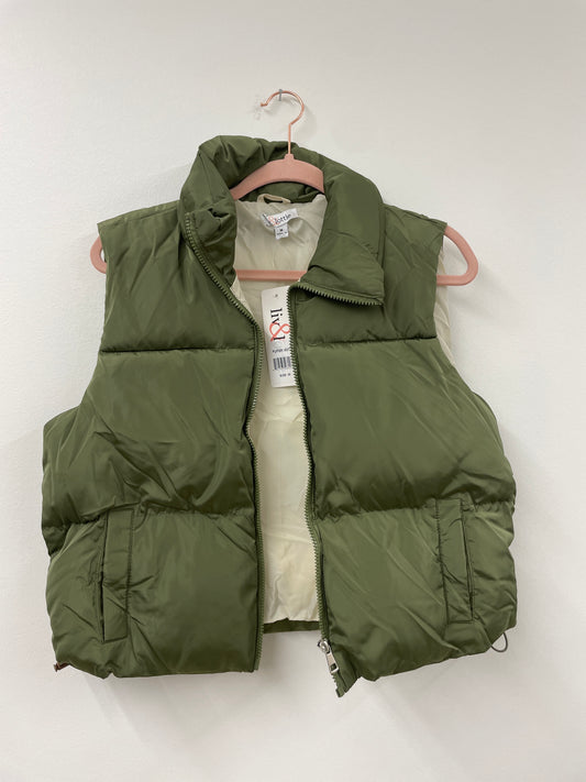 Liv & Lottie puffer cropped vest Size M / NWT