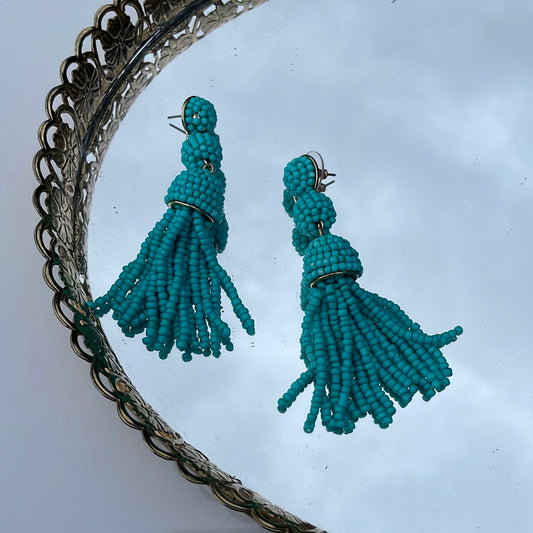 Bauble Bar beaded tassel earrings