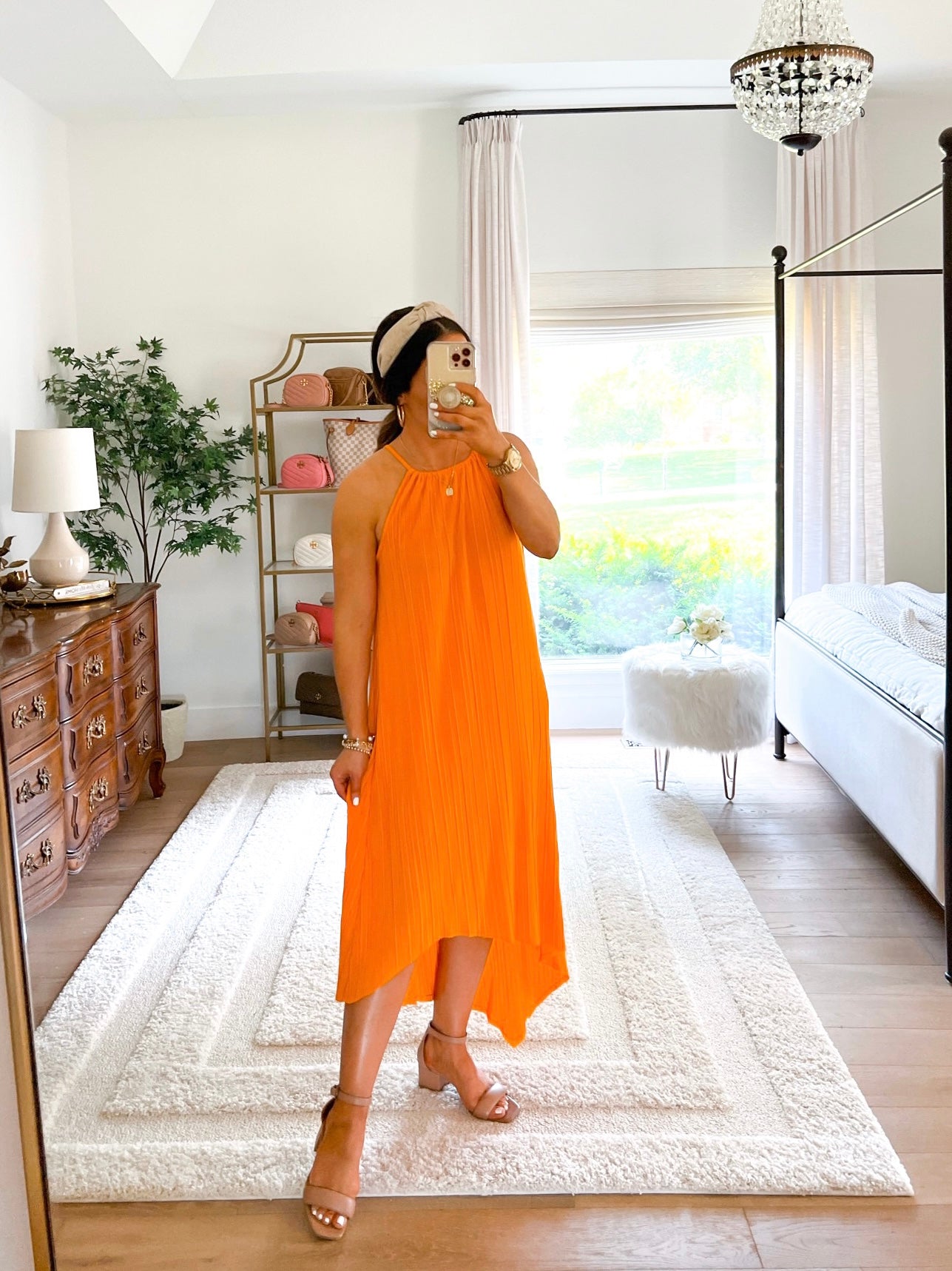 Scoop halter midi dress Size S /NWT
