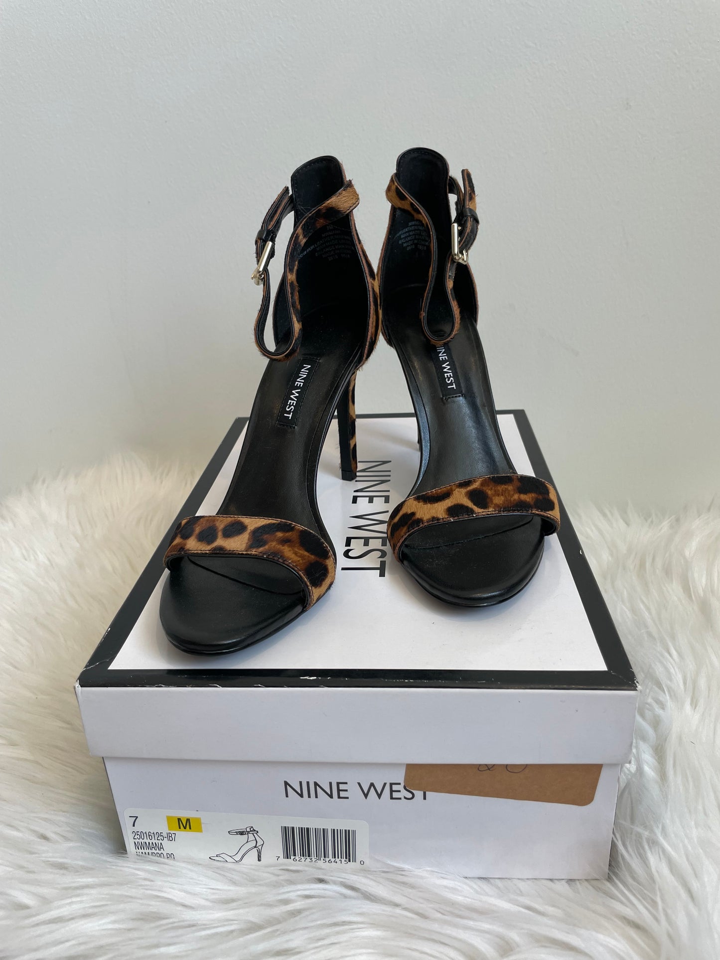 Nine West leopard print high heels Size 7