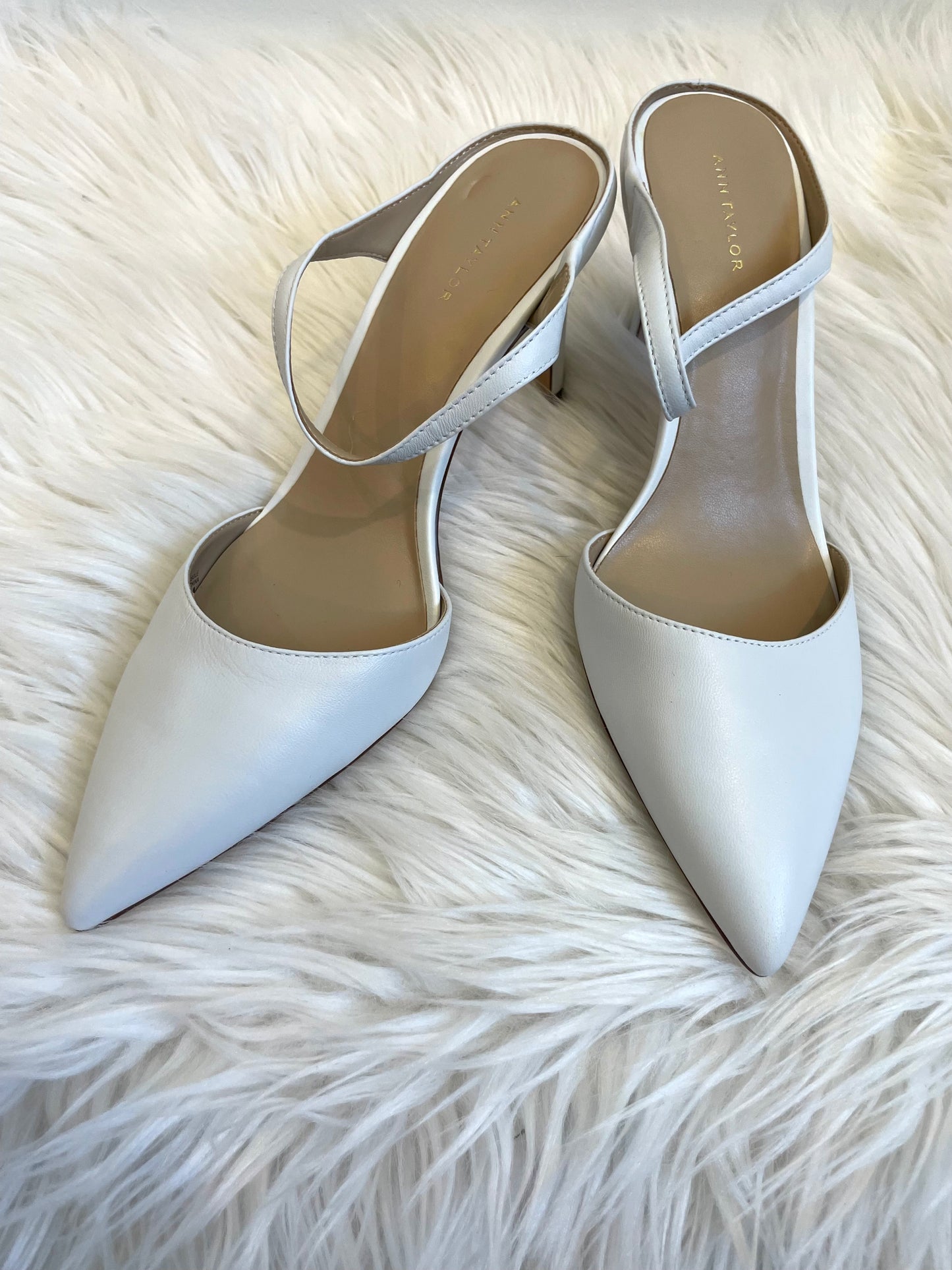 Ann Taylor Jodie leather mule pumps Size 7.5