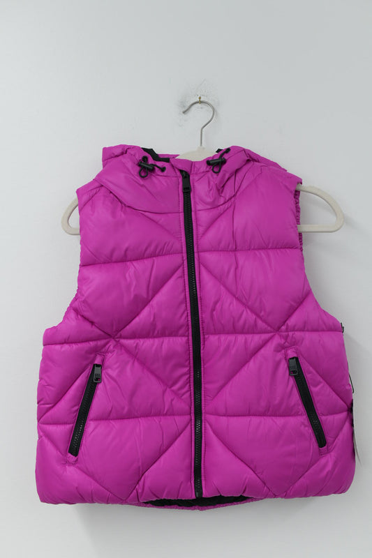 Love and Sports puffer hooded vest Size XS /NWT