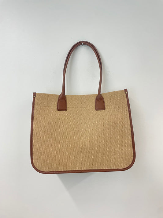 Time and cotton canvas tote bag