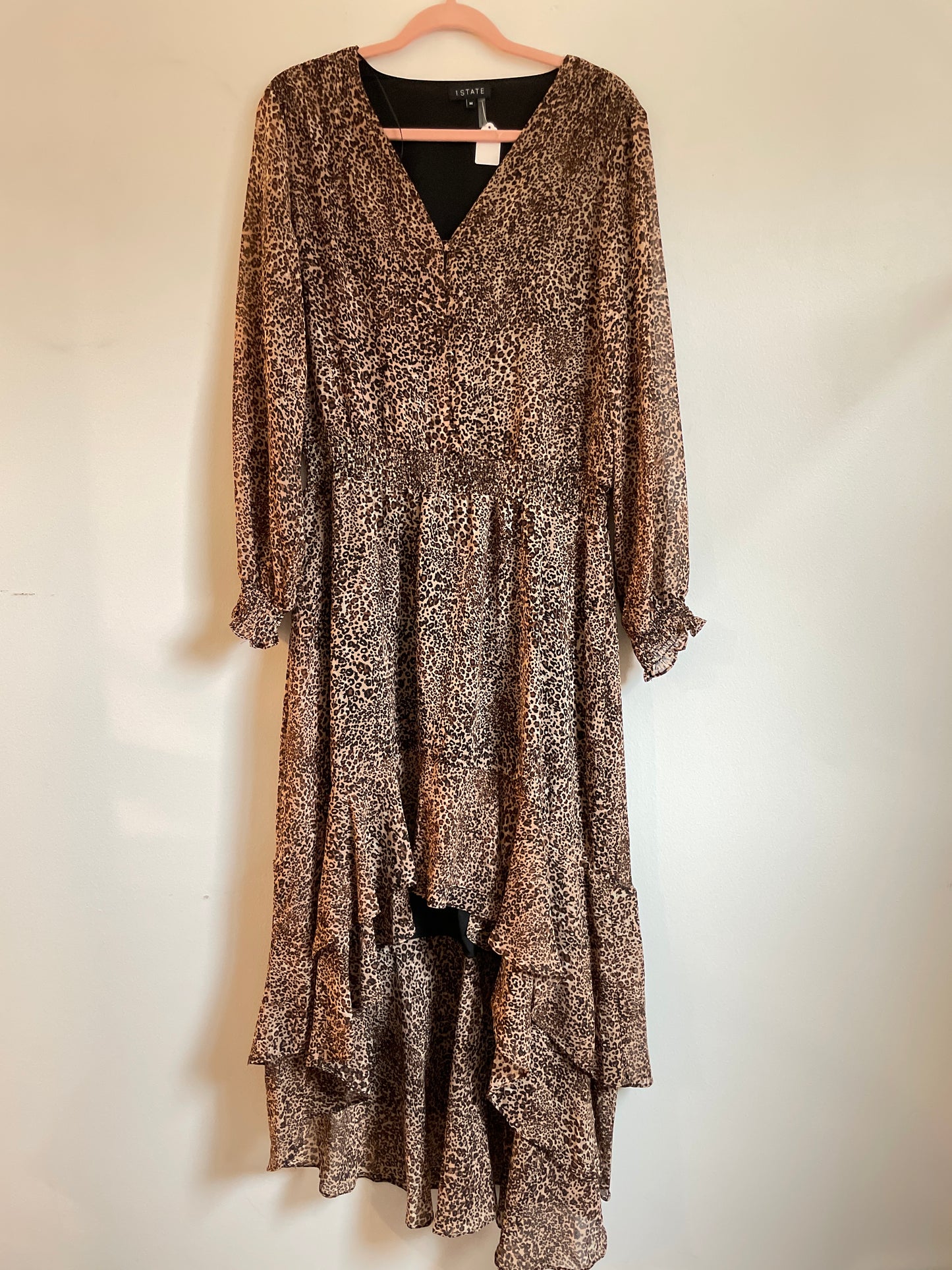 1.State long sleeve midi high low dress Size M / EUC