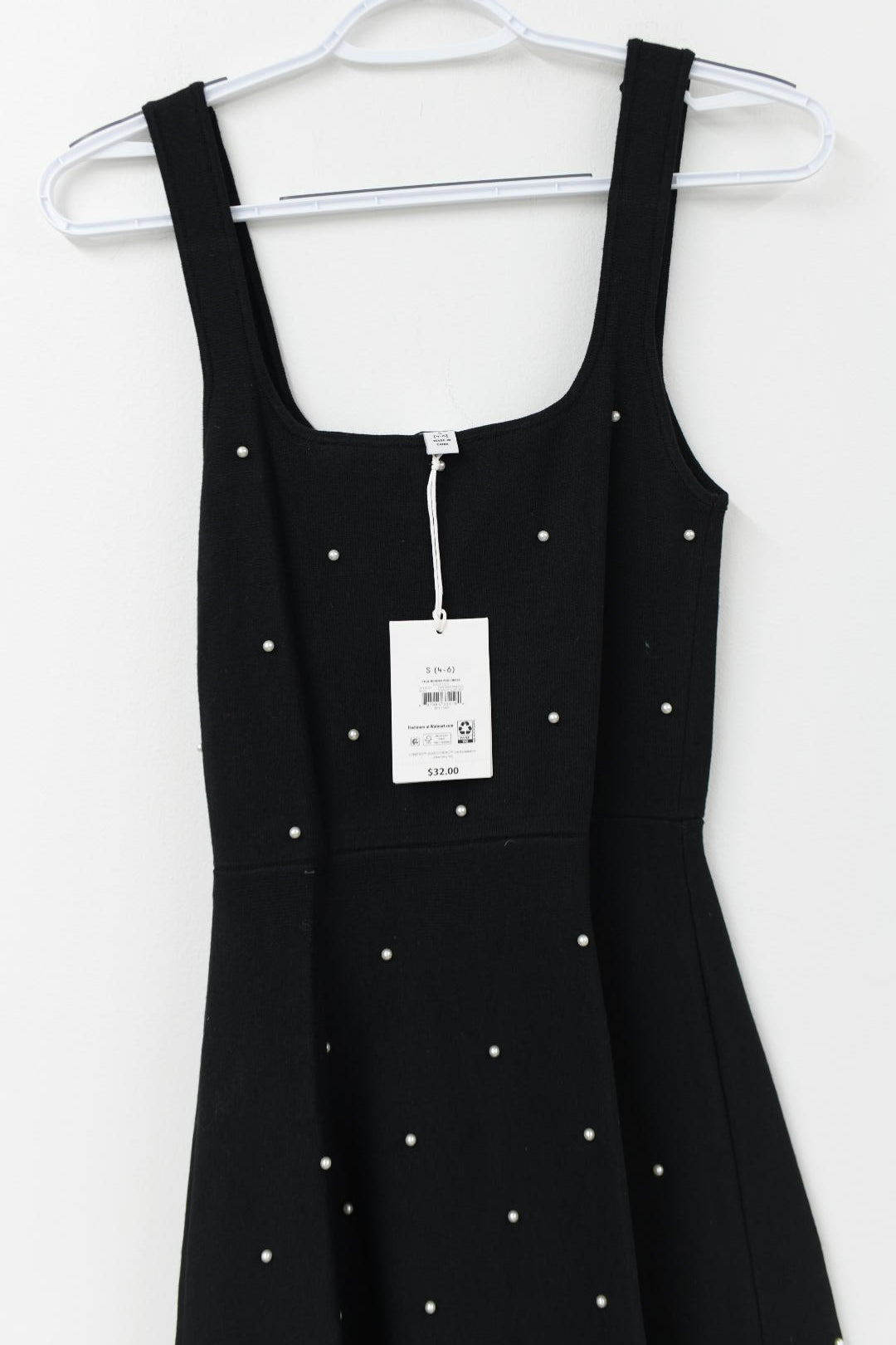 Free Assembly pearl detail sweater midi dress Size S / NWT