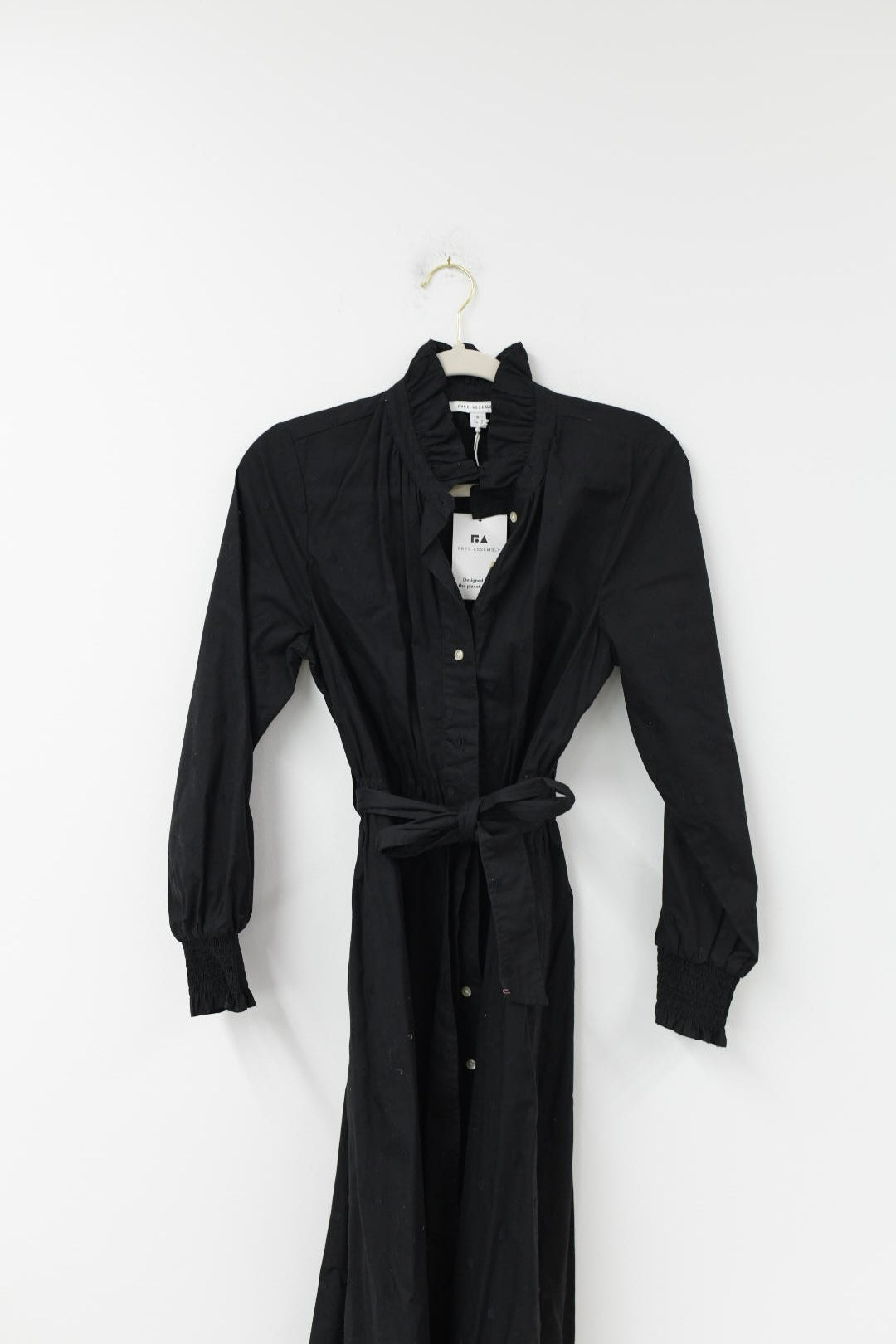 Free Assembly ruffled neck midi dress Size S / NWT
