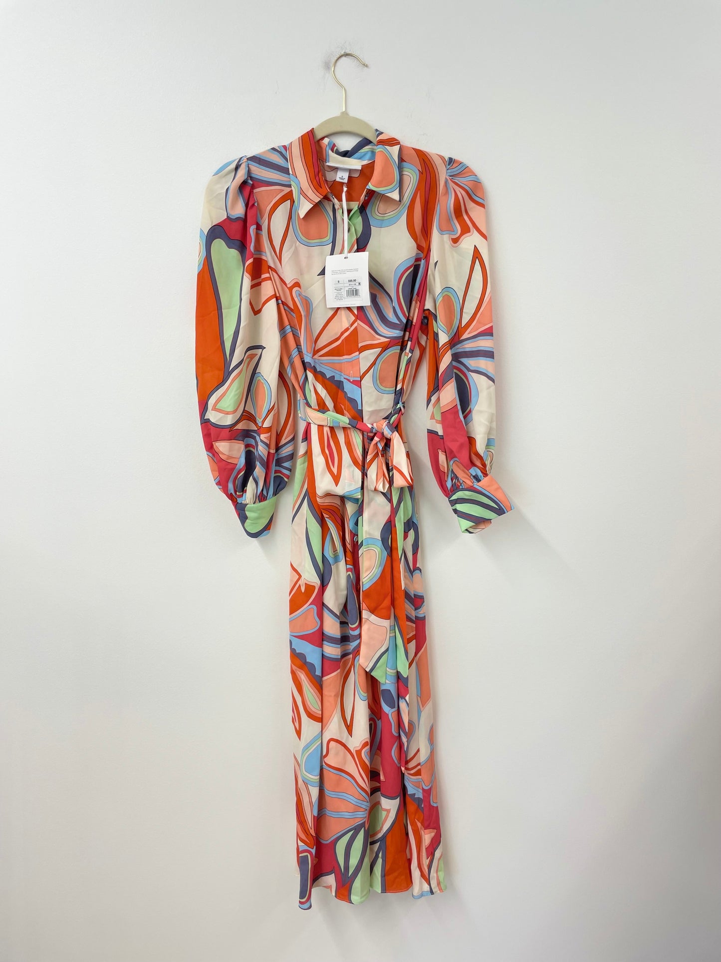 Alexis for Target long sleeve button up midi dress Size S /NWT