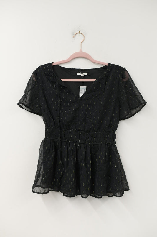 Maurice’s flutter sleeve blouse Size S \ NWT