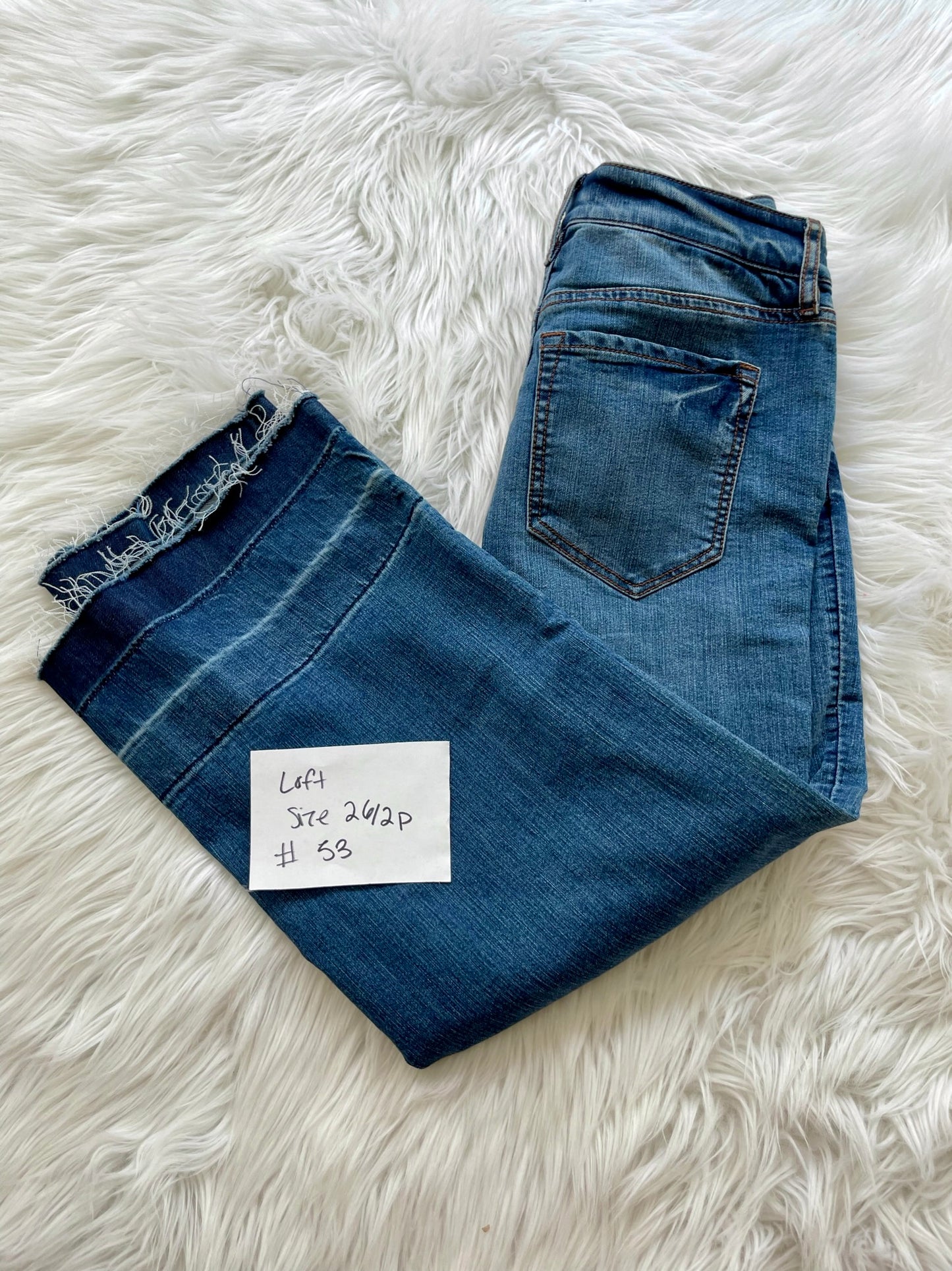 Loft wide leg jeans Size 26/2p /EUC