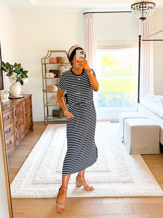 Time and Tru tie waist  midi dress Size S / NWT