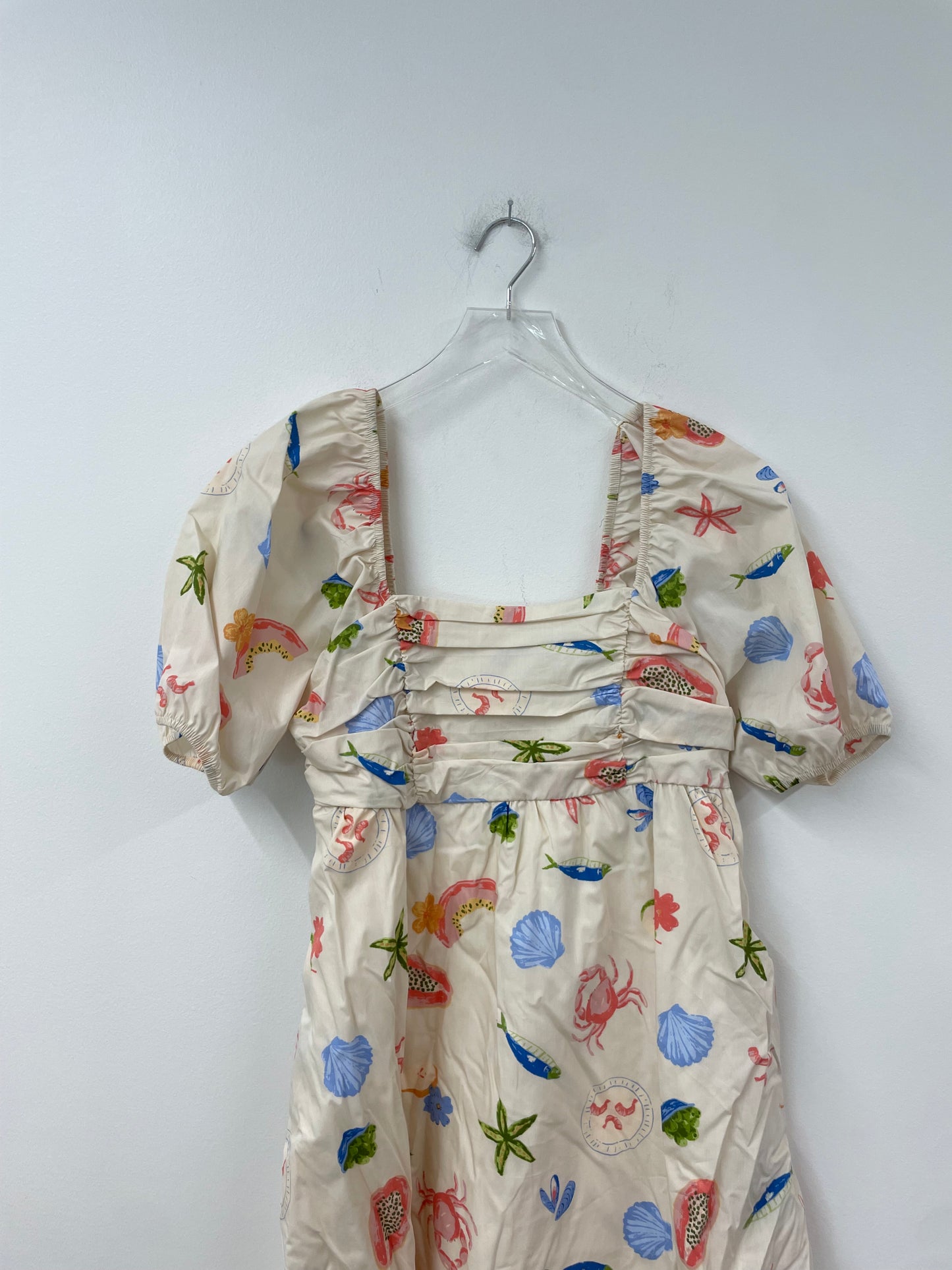 Free Assembly puffed sleeve mini dress  Size S /NWT