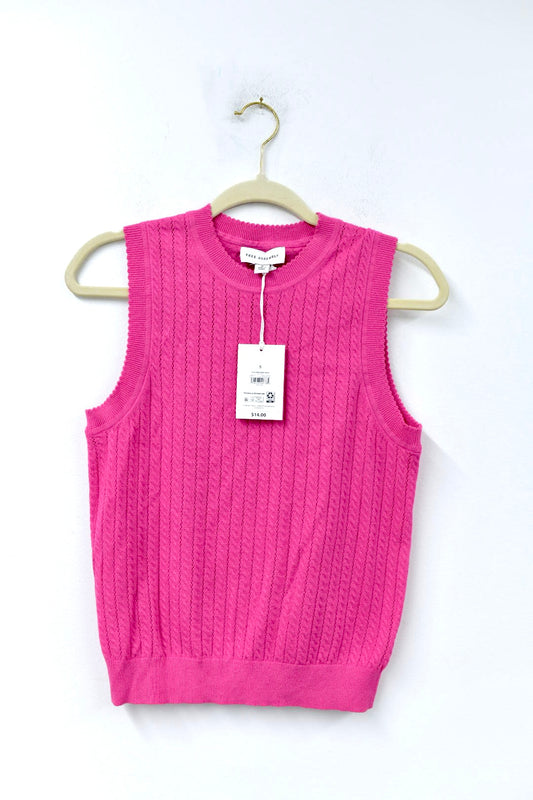 Free Assembly cable shell sweater tank Size S /NWT