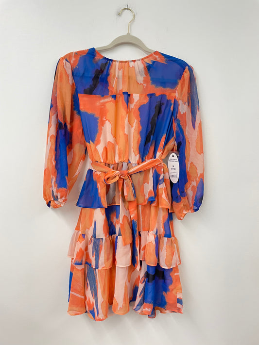 Scoop elbow sleeve tiered mini dress Size M /NWT - also fit a S