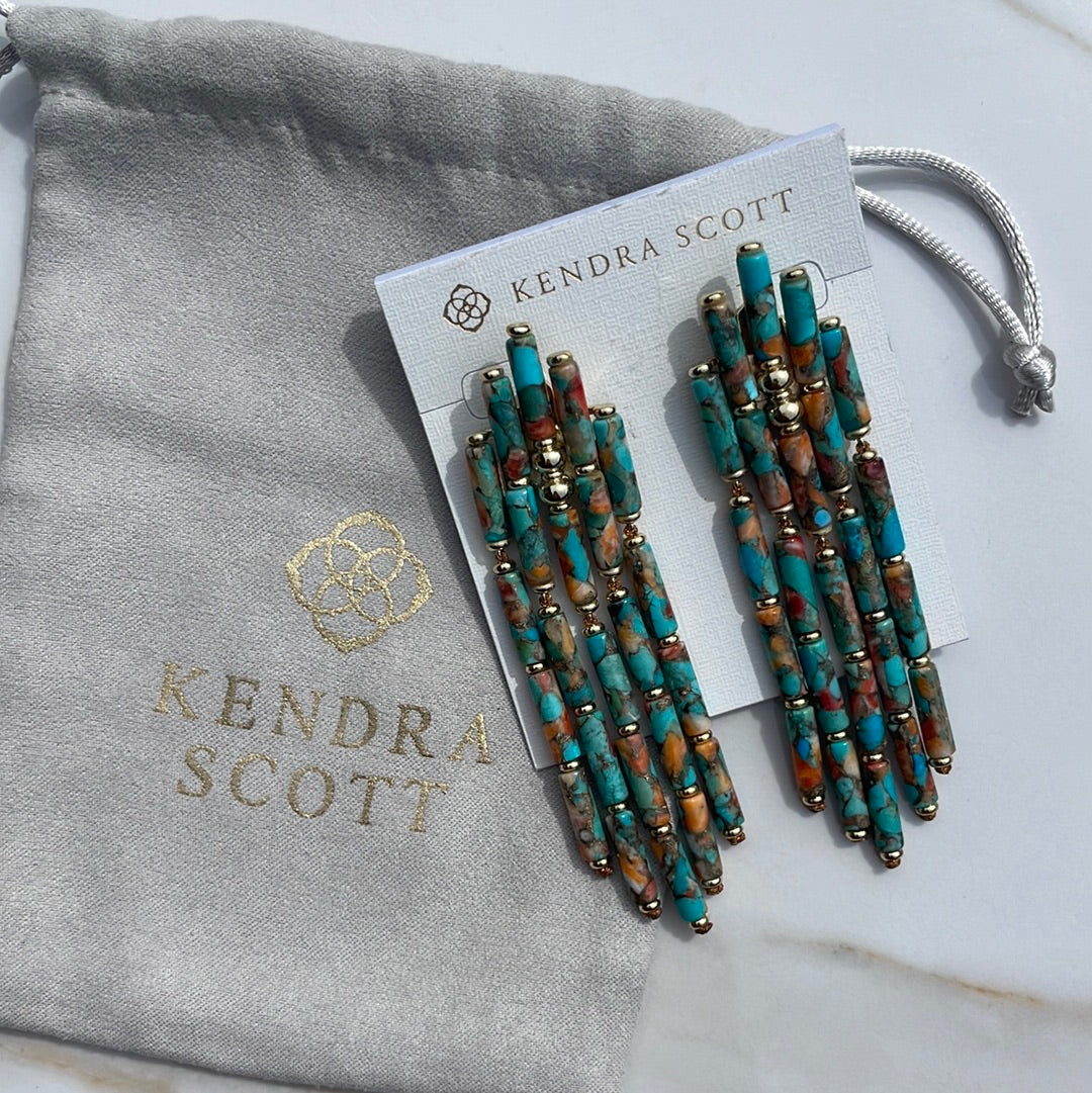 Kendra Scott Ember Statement Gold Earrings