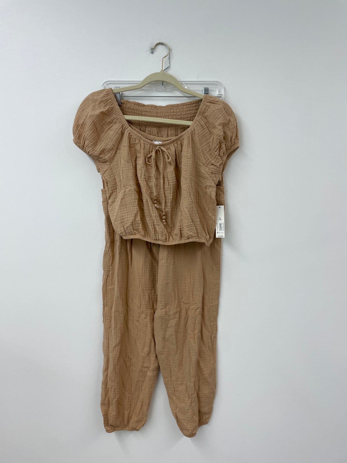No Boundaries cotton peasant top & jogger set Size M / NWT