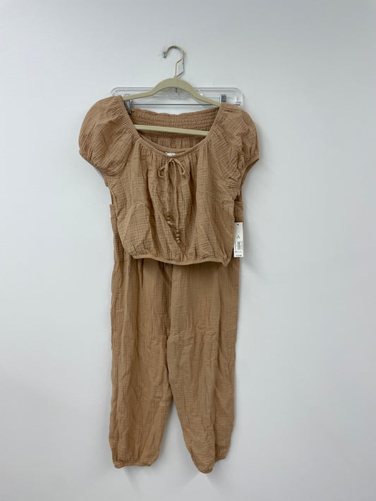 No Boundaries cotton peasant top & jogger set Size M / NWT