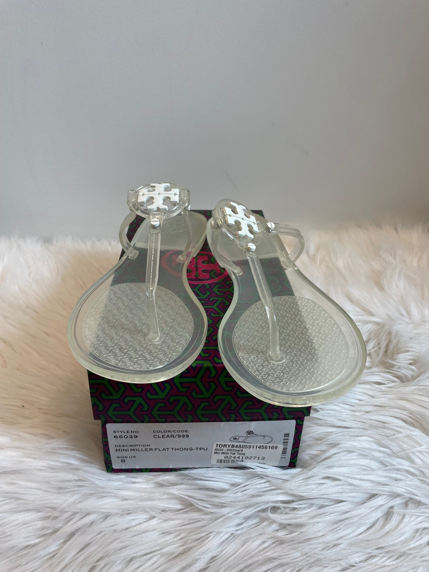 Tory Burch mini Miller jelly sandals Size 8.5 NEW