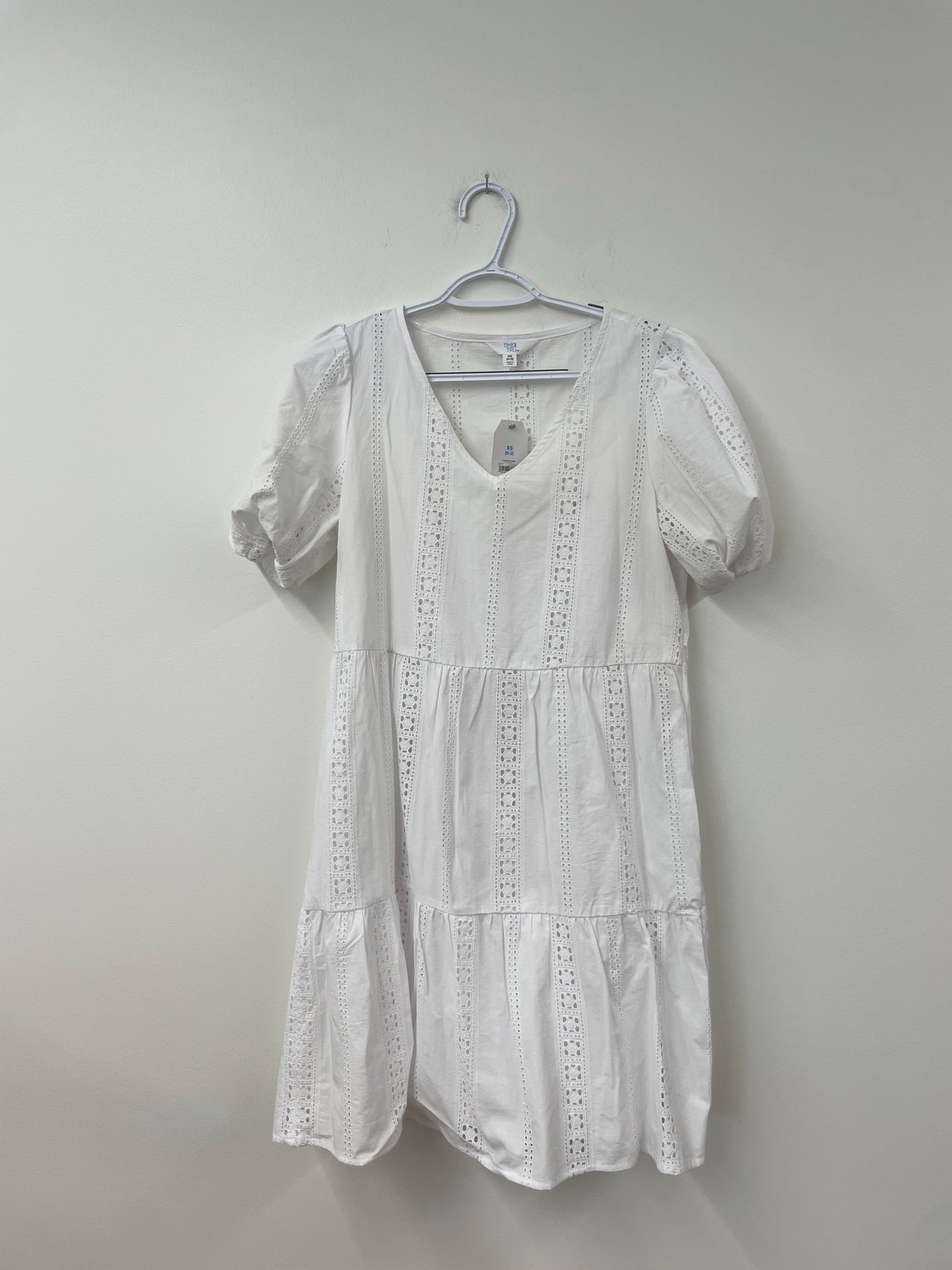 Time and Tru eyelet mini dress Size XS / NWT