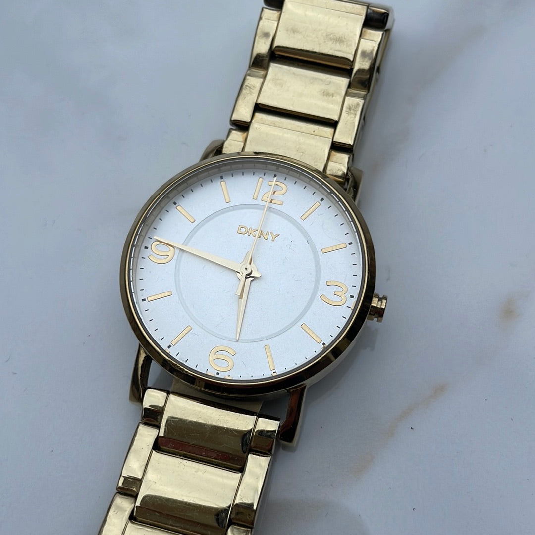 DKNY gold watch solid stainless steel