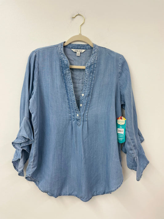 Pioneer Woman v-neck pleated sleeve blouse Size S / NWT
