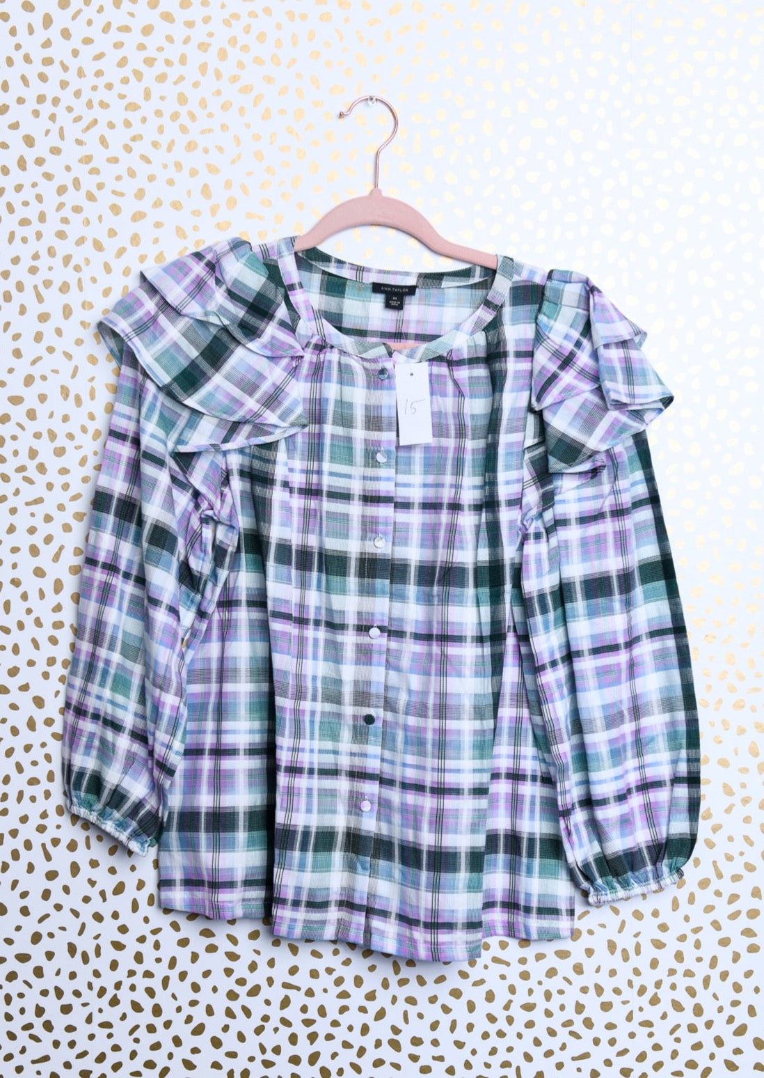 Ann Taylor plaid shirt Size XS /NWT