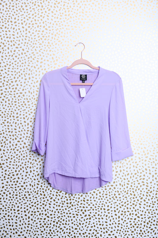 Bobeau 3/4 sleeve purple v neck Size XS \ EUC