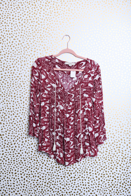 Loft long sleeve v neck blouse Size XS \ EUC