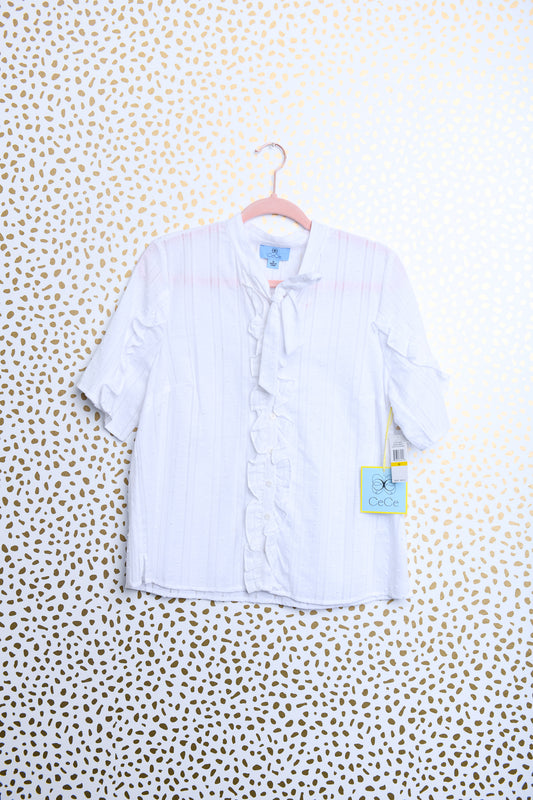 Cece short sleeve blouse Size M \ NWT