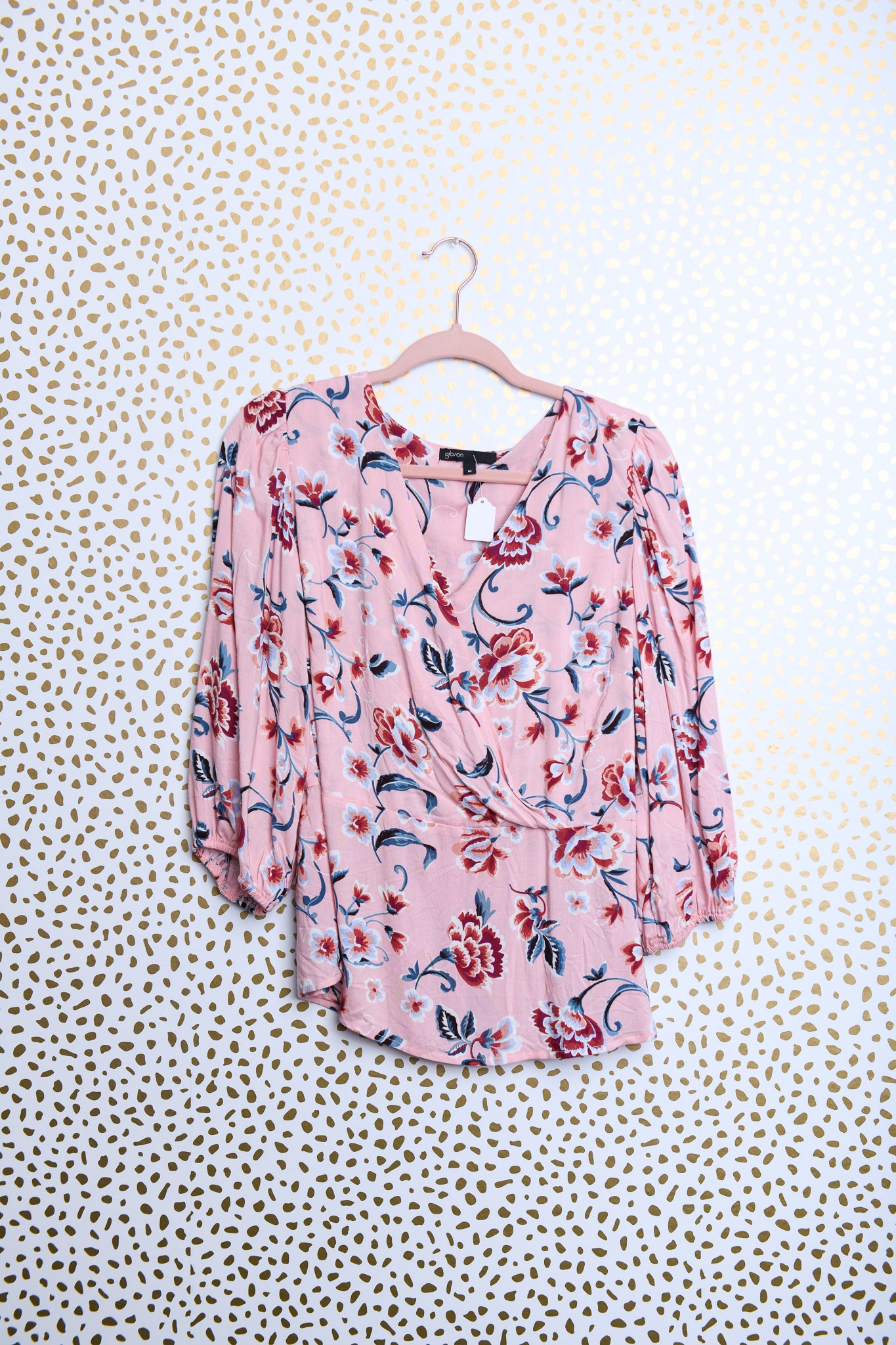 Gibson floral 3/4 sleeve blouse Size M \ EUC