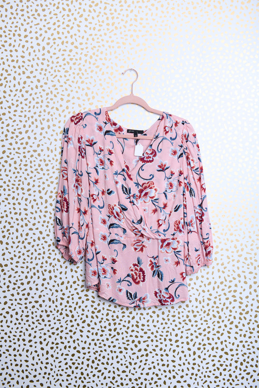Gibson floral 3/4 sleeve blouse Size M \ EUC