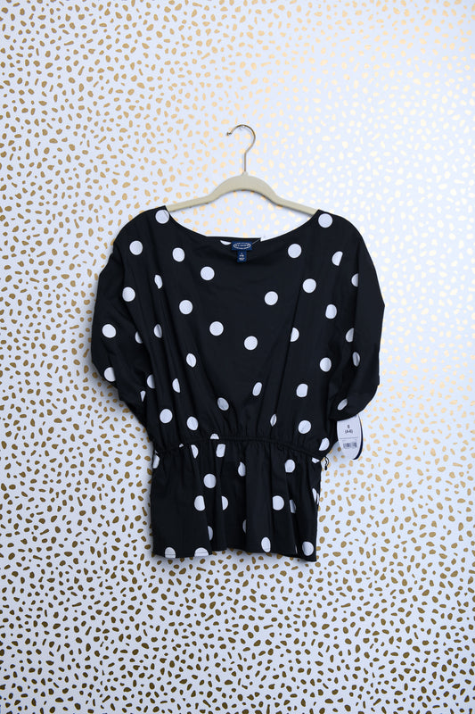 Scoop polka dotted top Size S \ NWT