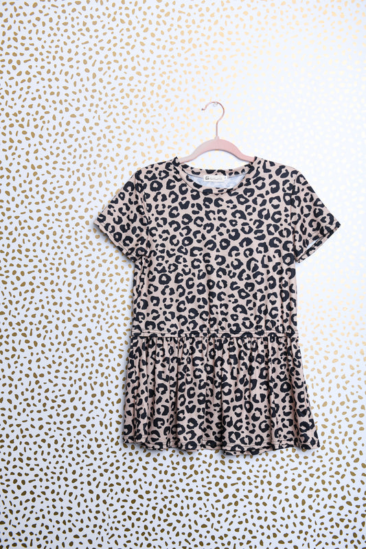 For G and PL-Aamazon leopard flowy t-shirt Size S \ EUC