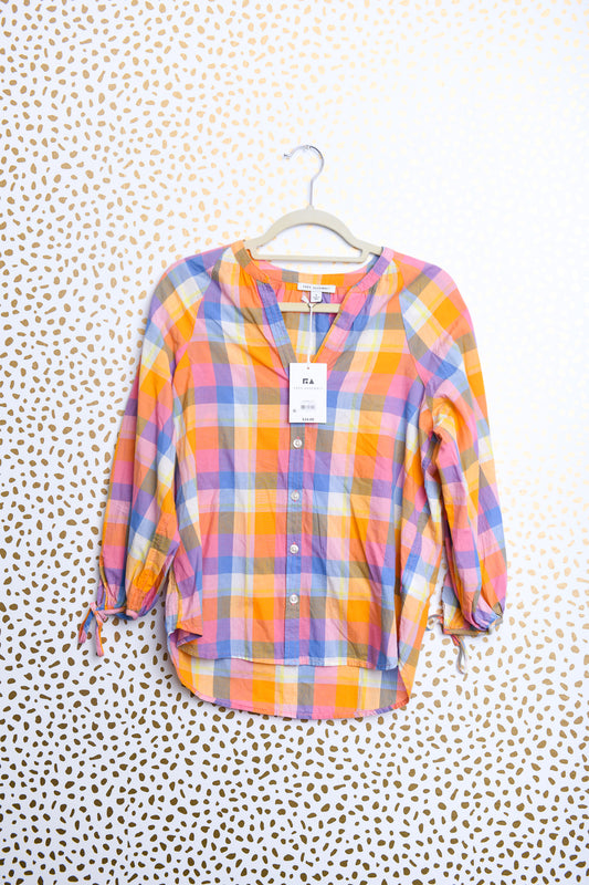 Free Assembly long sleeve button plaid down\S\NWT