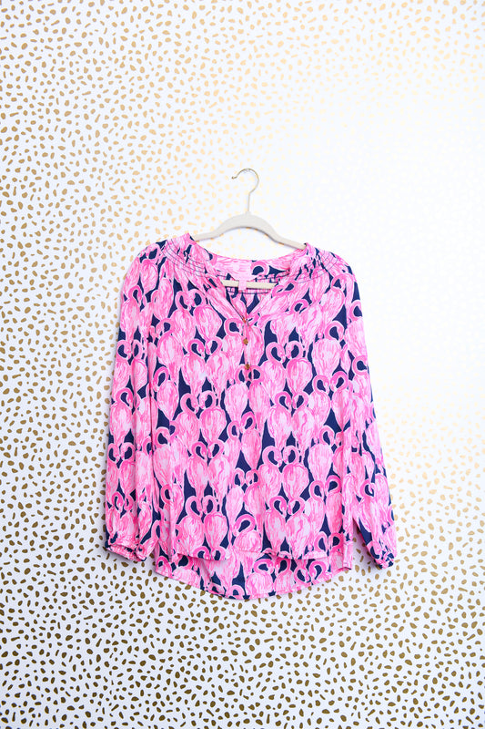 Lily Pulitzer long sleeve blouse \S\EUC