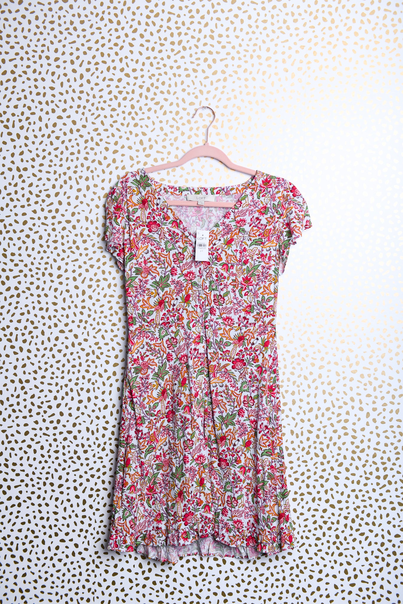 Loft short sleeve flare dress\2T\NWT