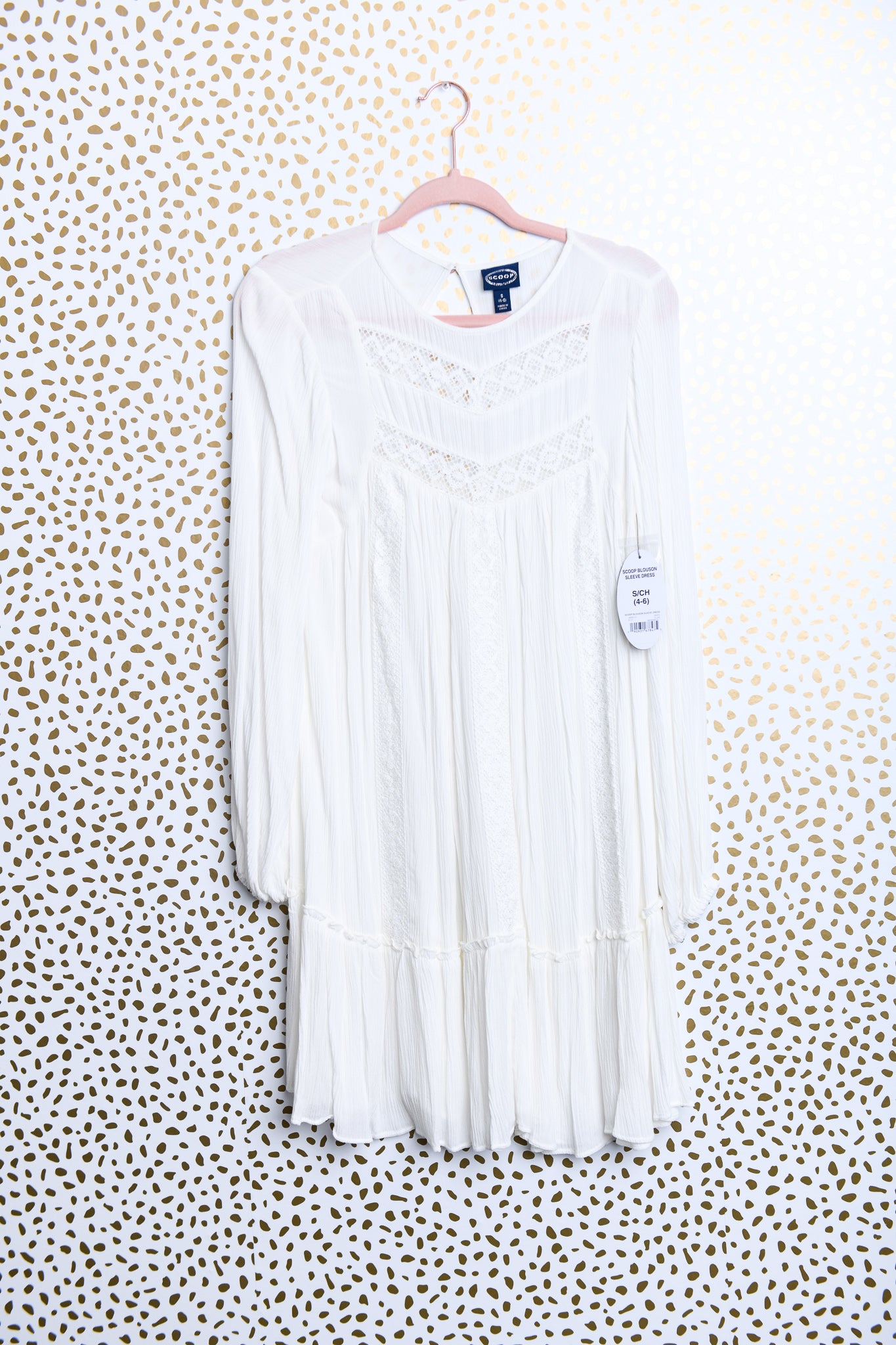 Scoop long sleeve flowy dress\S\EUC
