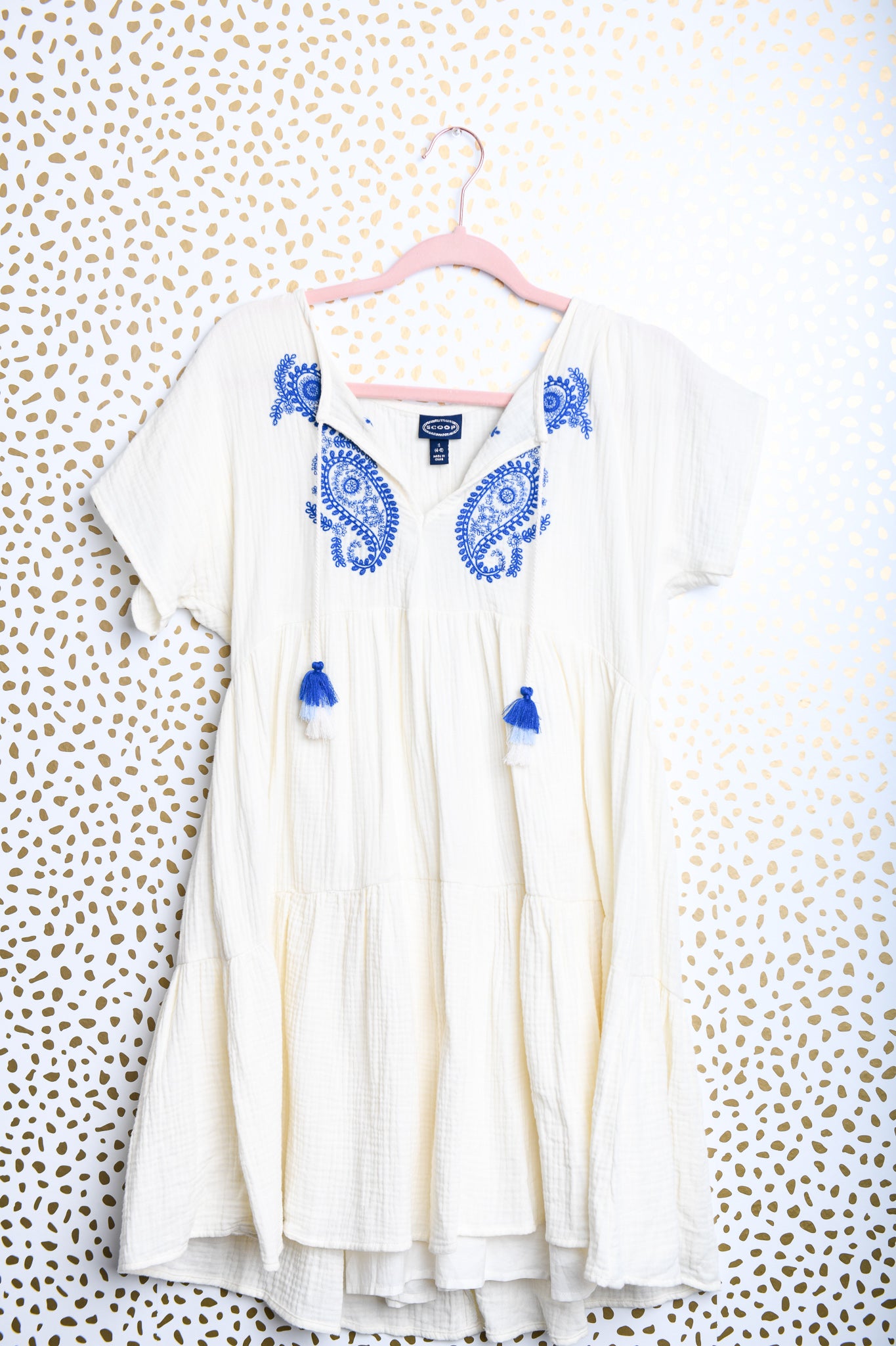 Scoop short sleeve v-neck dress\S\EUC