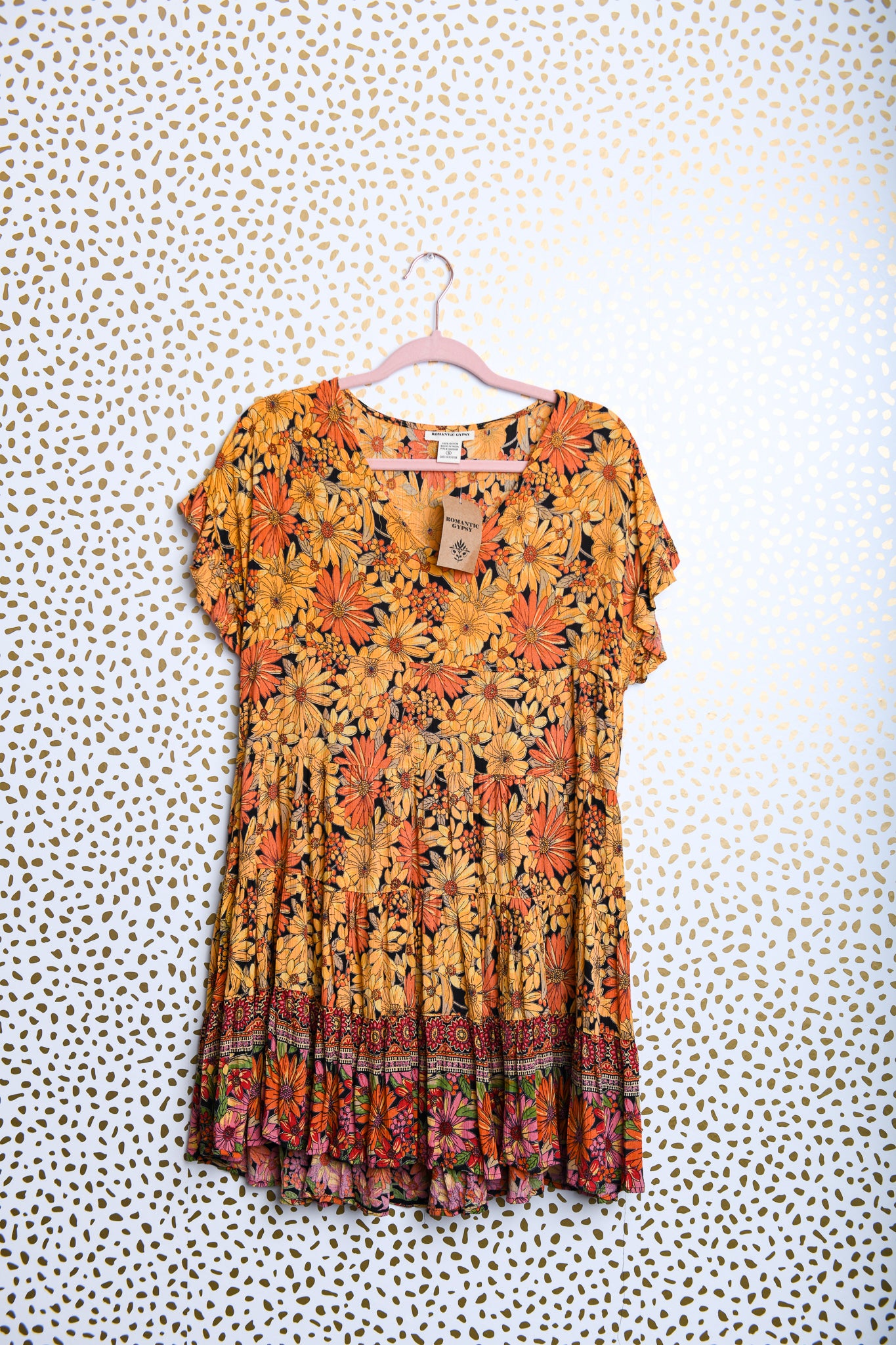 Romantic Gypsy short sleeve mini dress\S\NWT