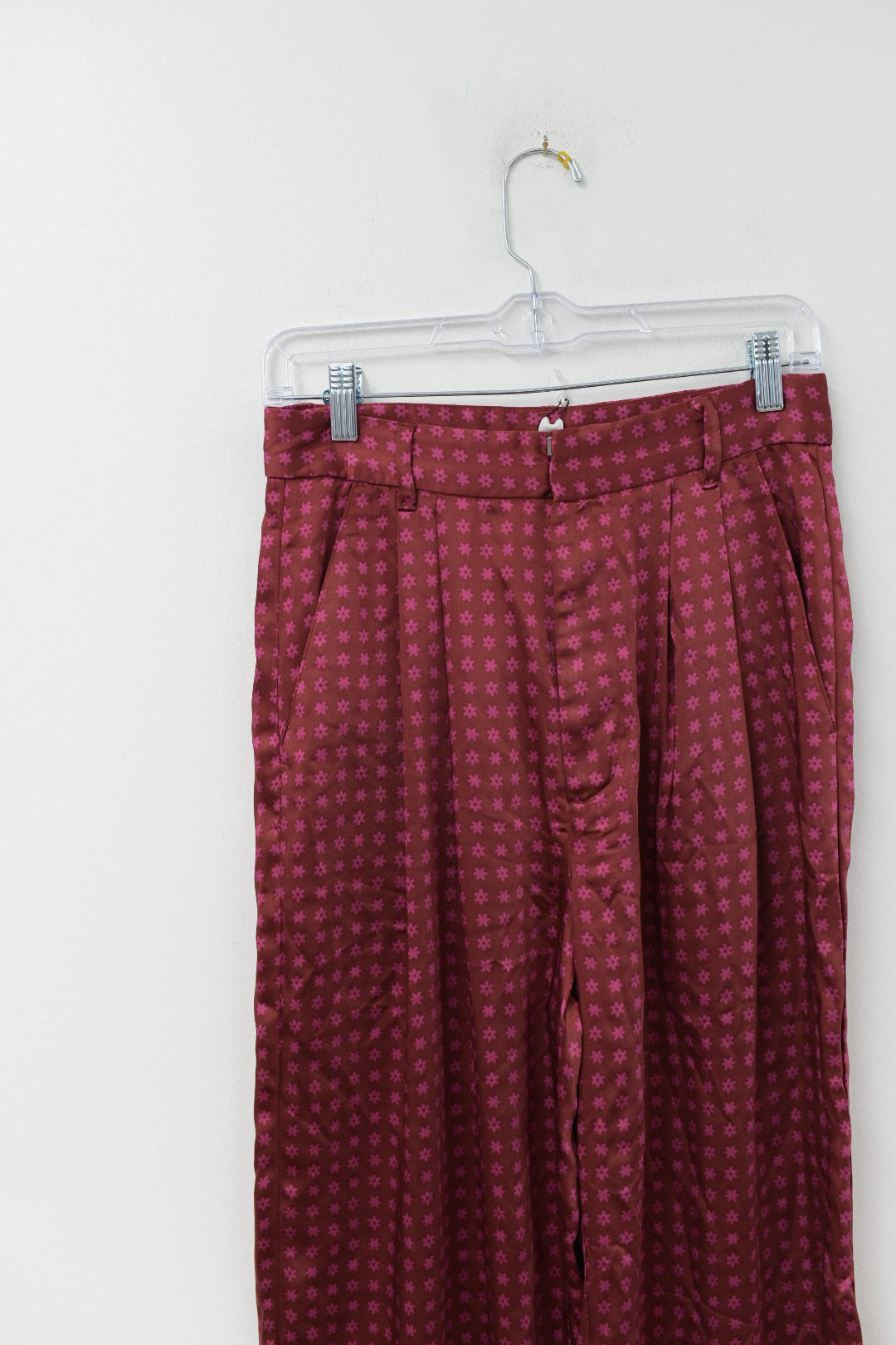 Free Assembly satin blouse /high rise trouser set Size XS/NWT