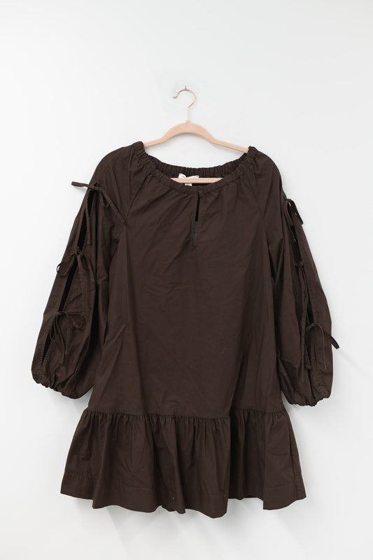 Free Assembly tie sleeve mini dress Size XS/NWT