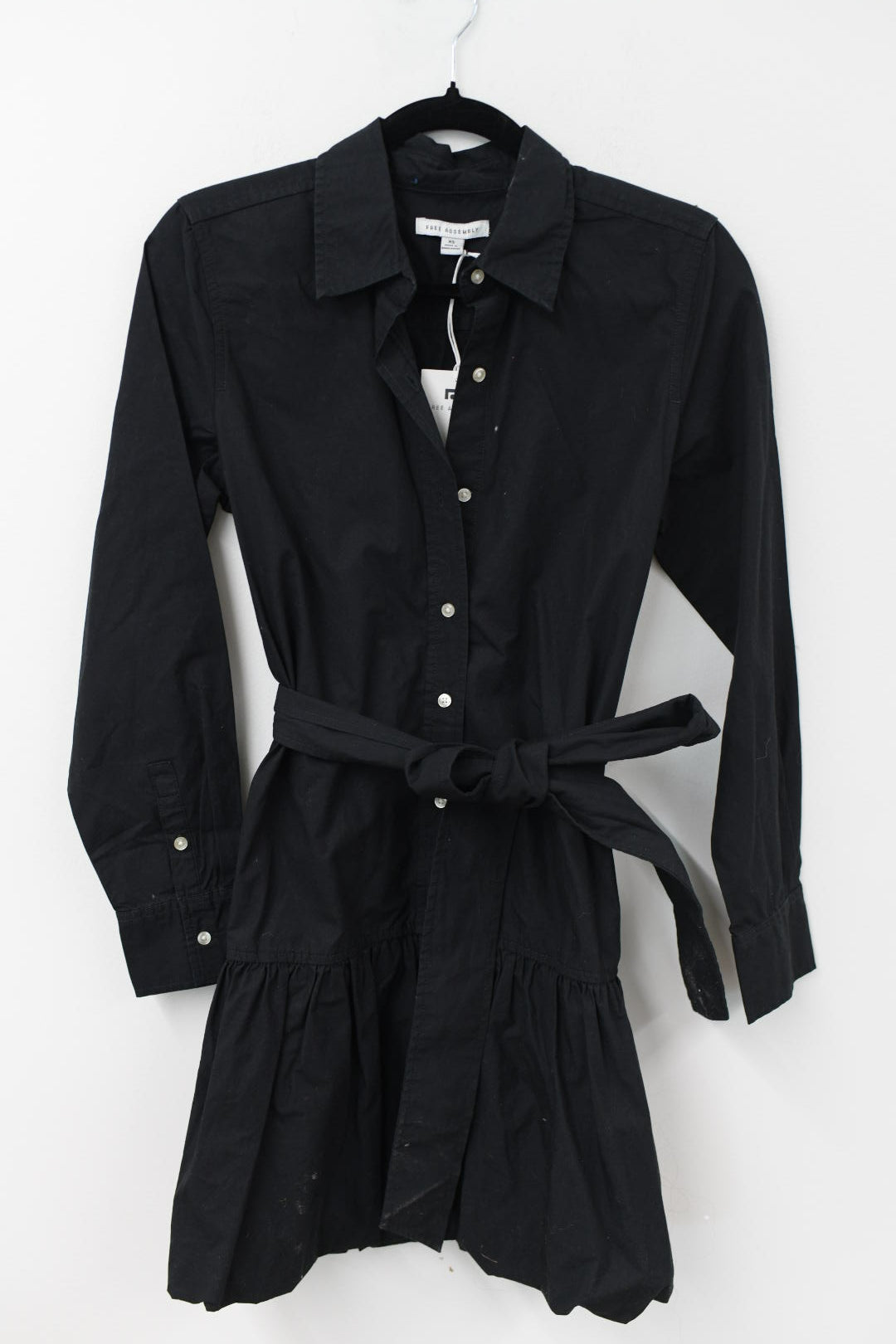 Free Assembly long sleeve bubble mini dress Size XS/NWT