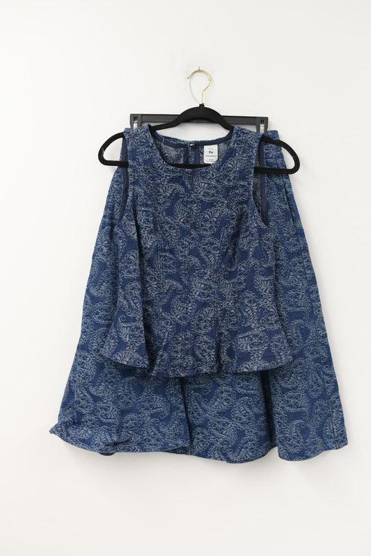 Free Assembly peplum panel top Size S/midi skirt Size 2 set /NWT
