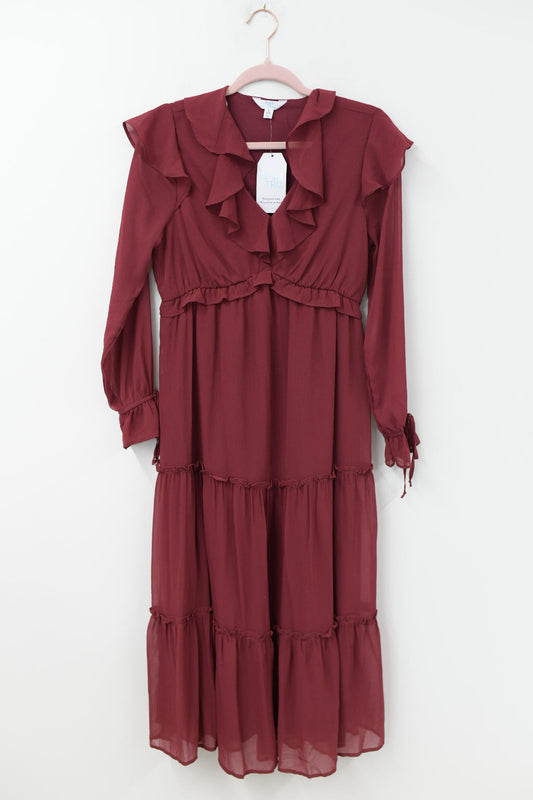 Time and Tru ruffle midi dress Size S /NWT