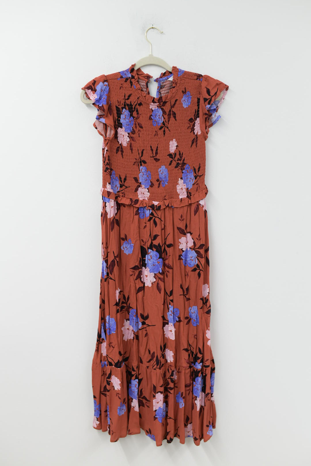 Time and Tru smocked midi dress Size S /EUC