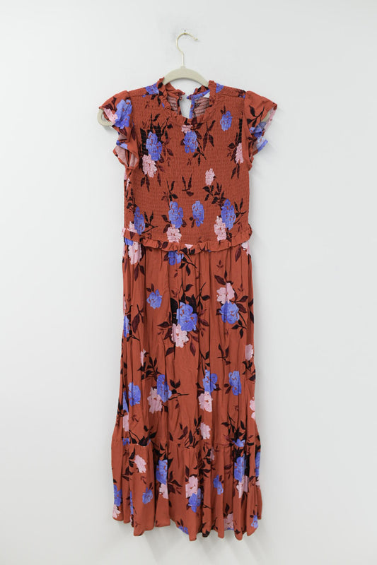 Time and Tru smocked midi dress Size S /EUC