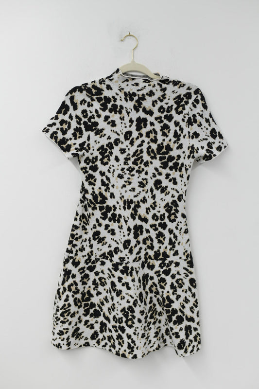 Scoop fit and flare jacquard sweater mini dress Size S /NWT