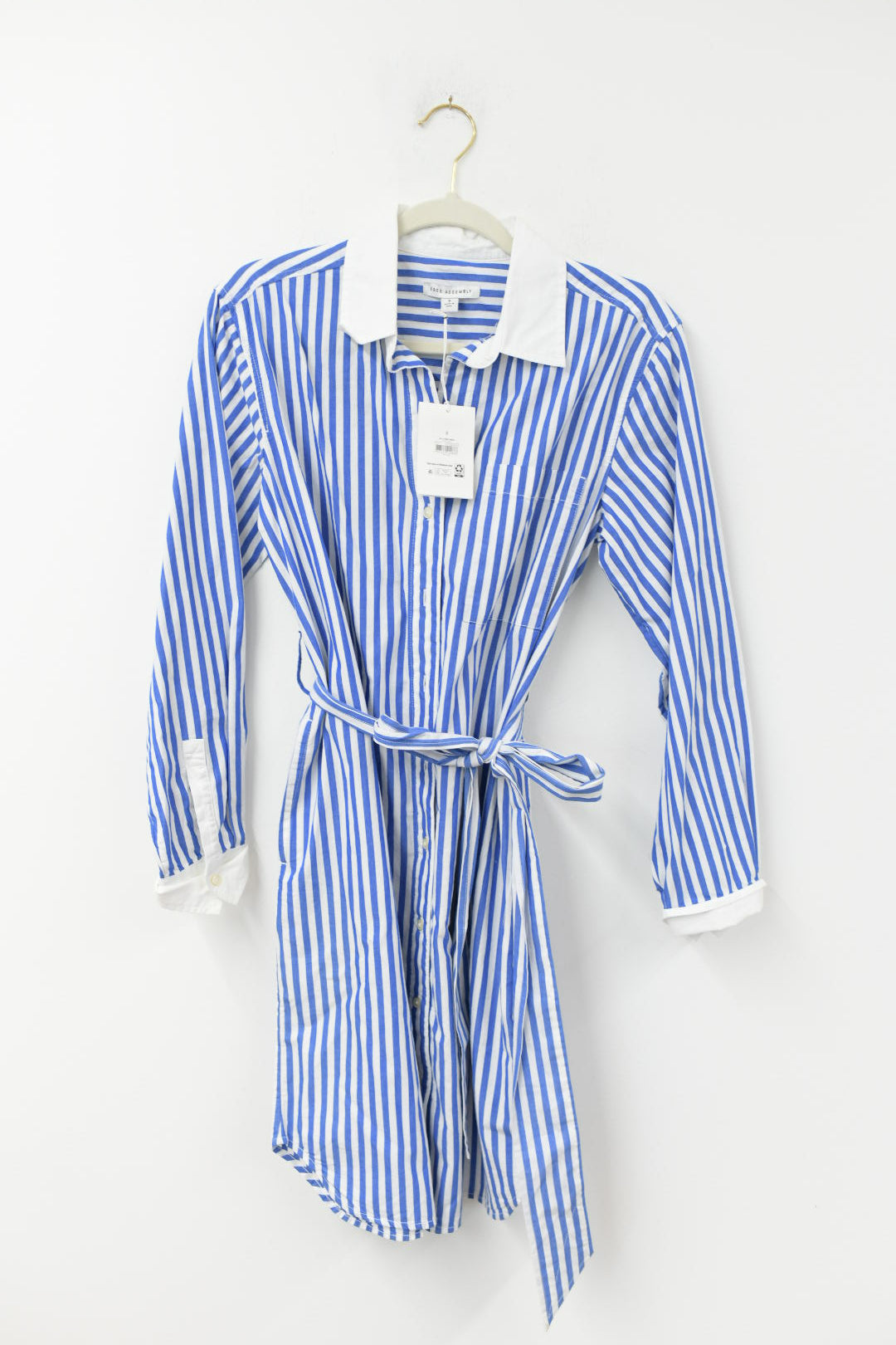 Free Assembly tie waist shirt mini dress Size S / NWT