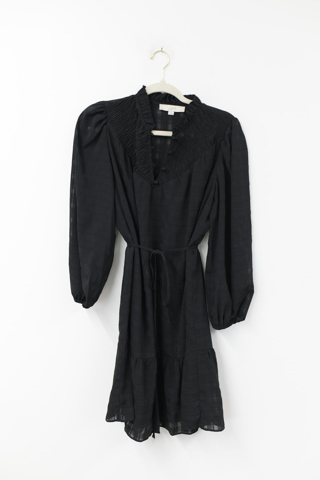 Loft tie waist mini dress Size S/EUC