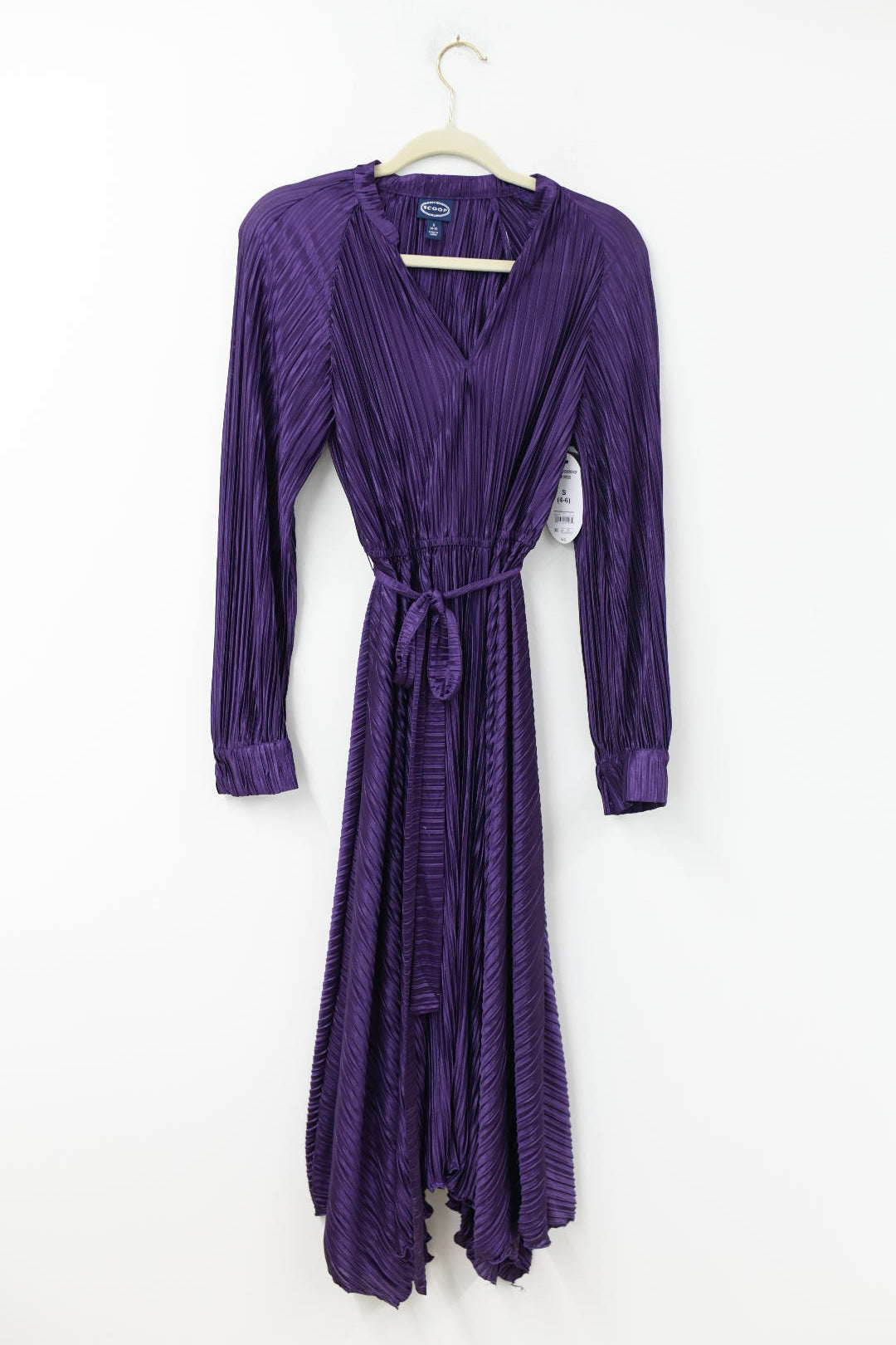 Scoop long sleeve  midi dress Size S/NWT