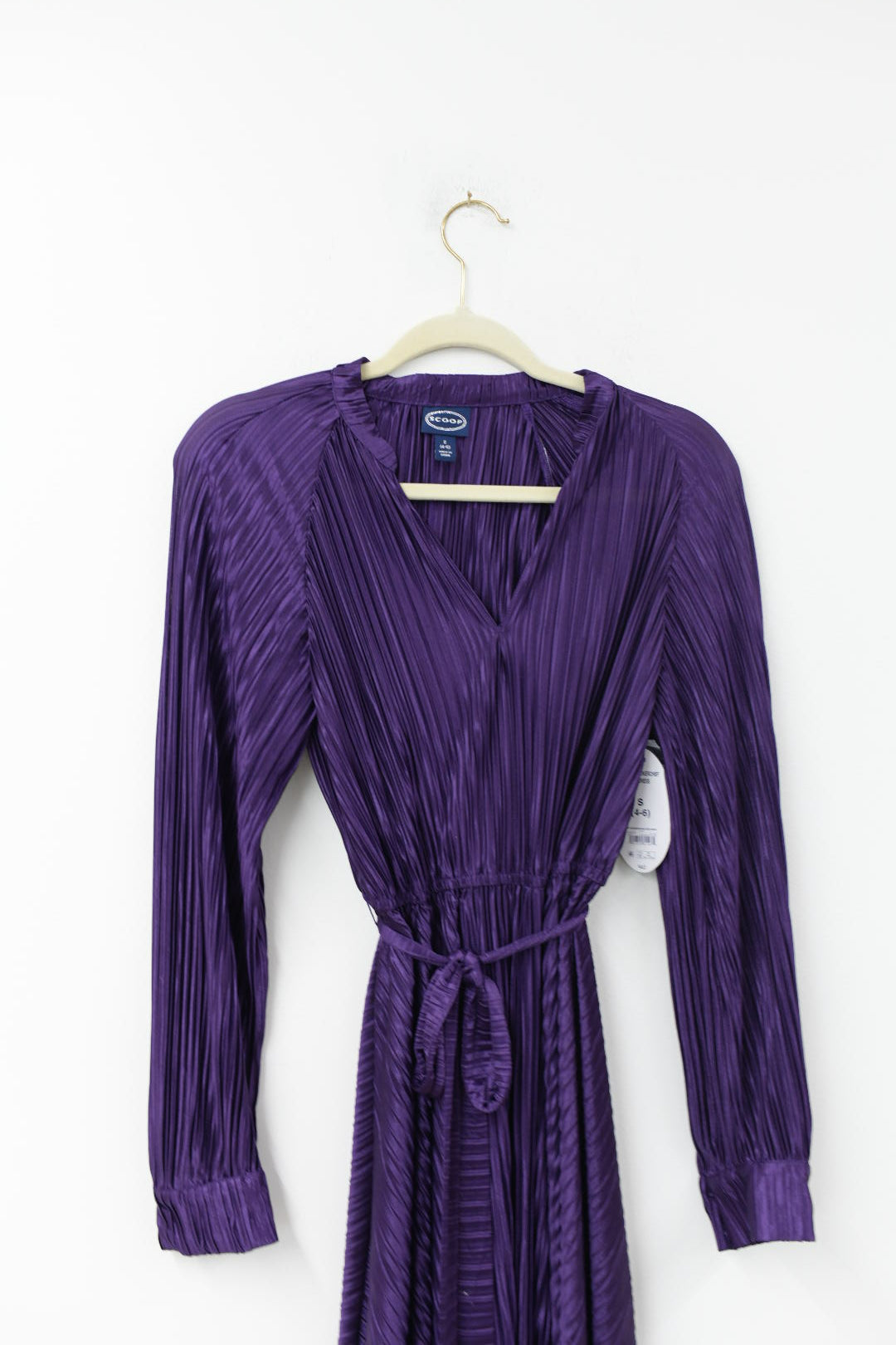 Scoop long sleeve  midi dress Size S/NWT